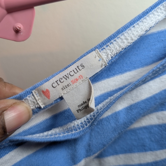 J. Crew Crew Cuts Blue and White Striped Kids Shirt - Picture 4 of 8